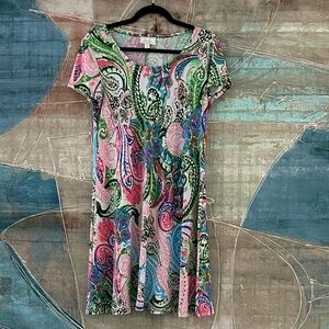 Ivy Lane Colorful Paisley Print Dress